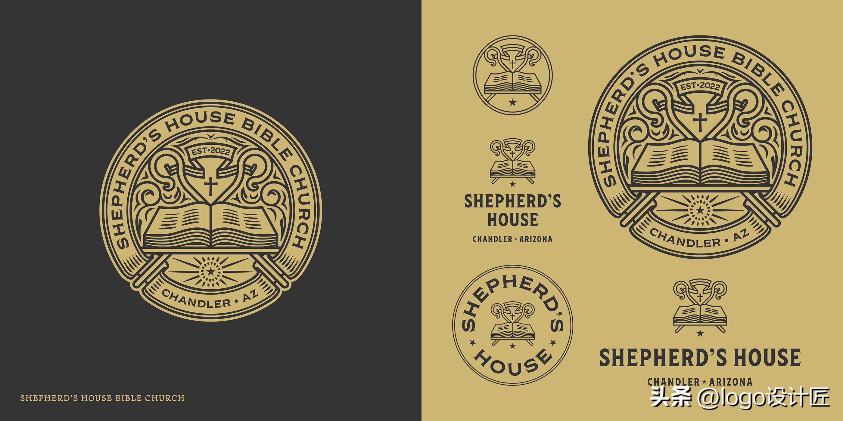 设计师设计作品logo,美式复古设计元素logo