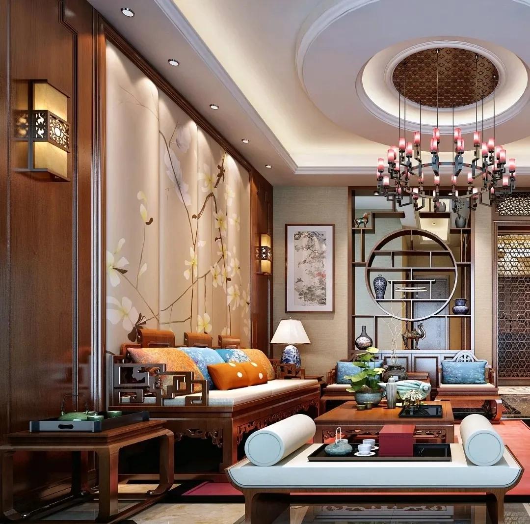 新中式风格装修120平米左右的房子,大平层新中式200-300平装修效果图