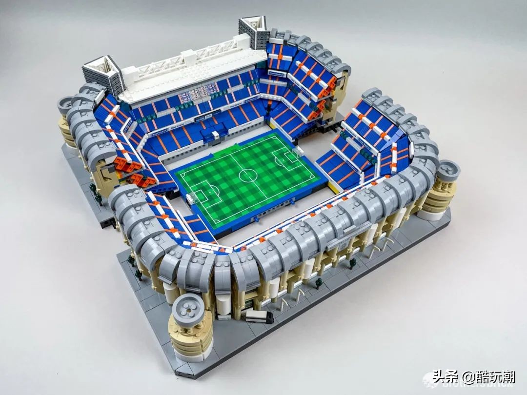 乐高伯纳乌足球场3800块,乐高皇家马德里球场