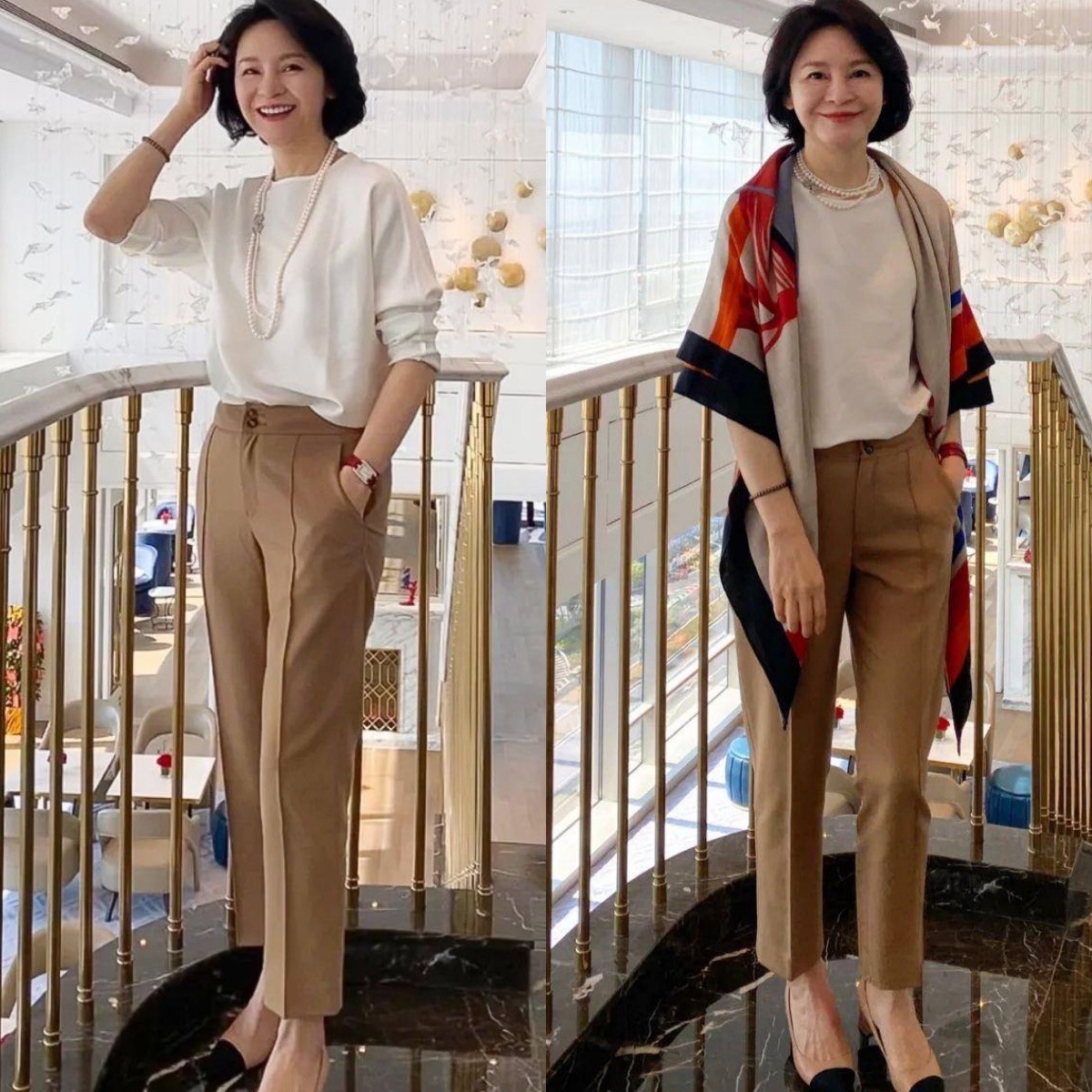 中年女士短发烫小卷,四十多岁女人烫短发小卷好看吗