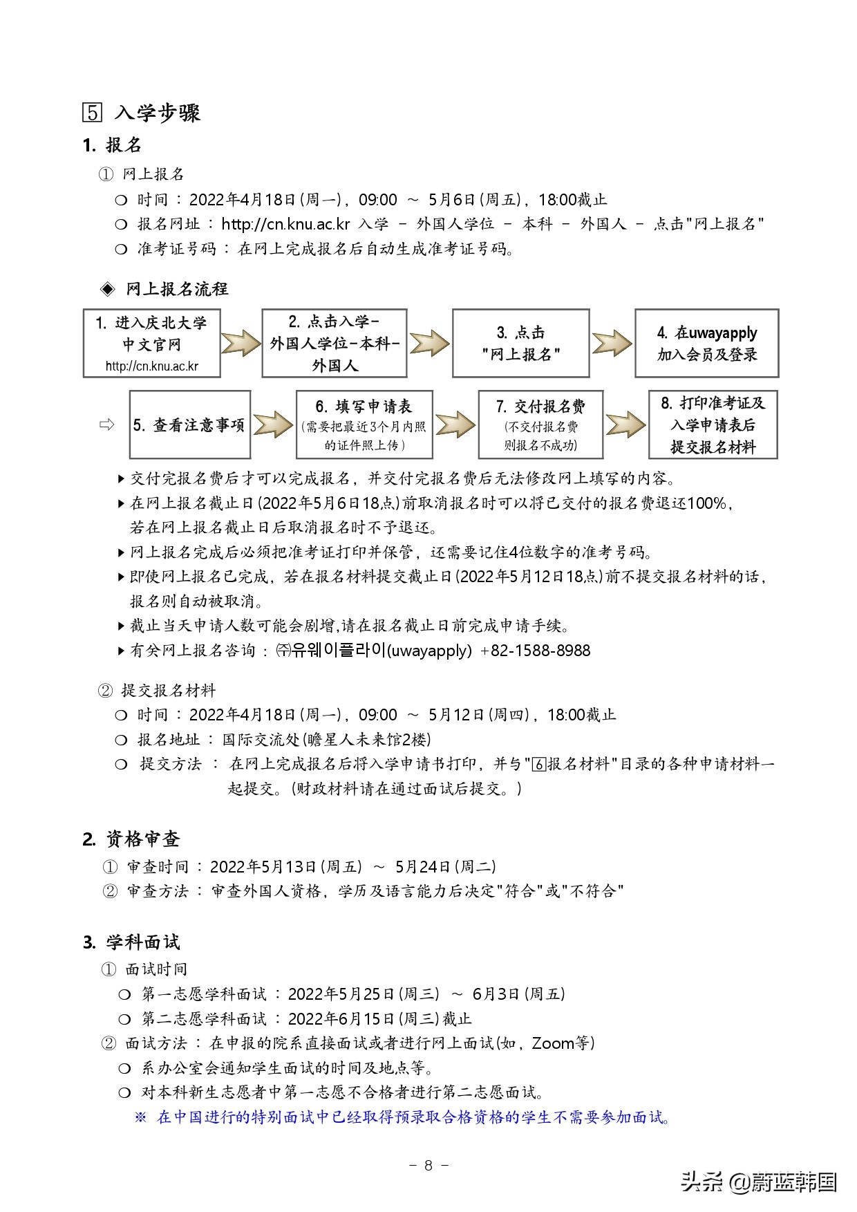 庆北大学研究生招生简章,庆北大学本科申请