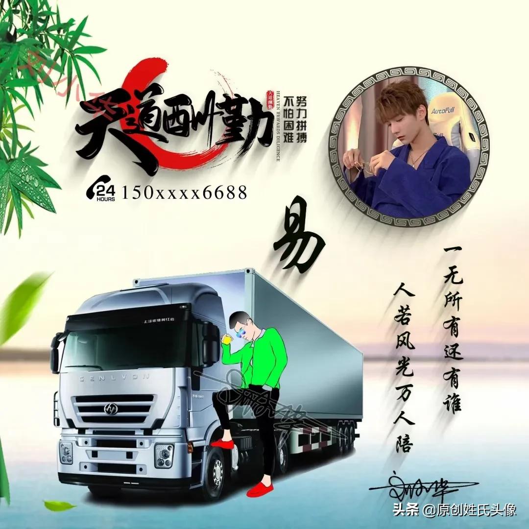 带有岁月可回首的姓氏头像,姓氏头像2024励志最新款