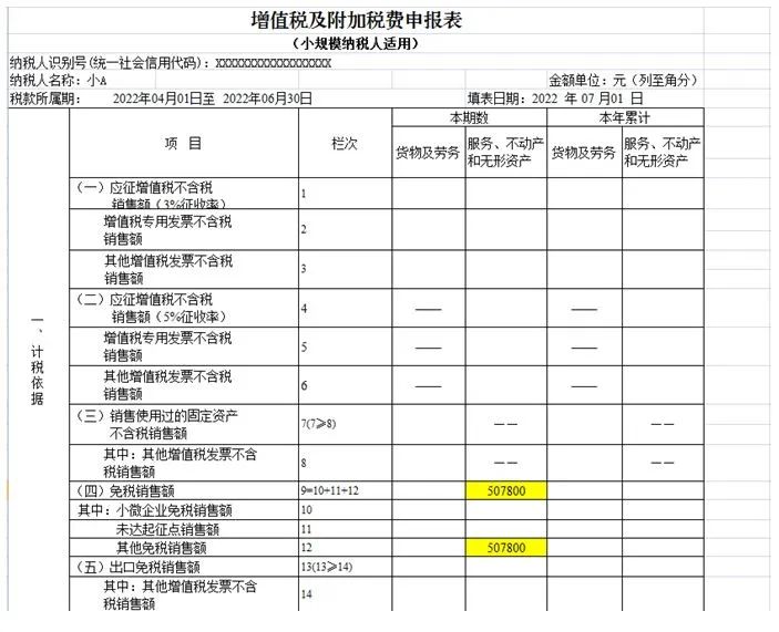 4月起小规模免税申报表怎么填,小规模免税政策怎么填写申报表