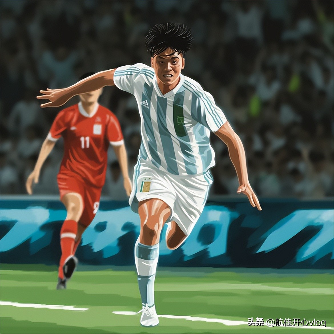 球迷冲进球场找梅西晃到保安,中国球迷亲吻球星