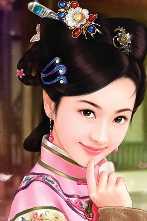 精美手绘手机壁纸古装演员,唐嫣古装高清壁纸