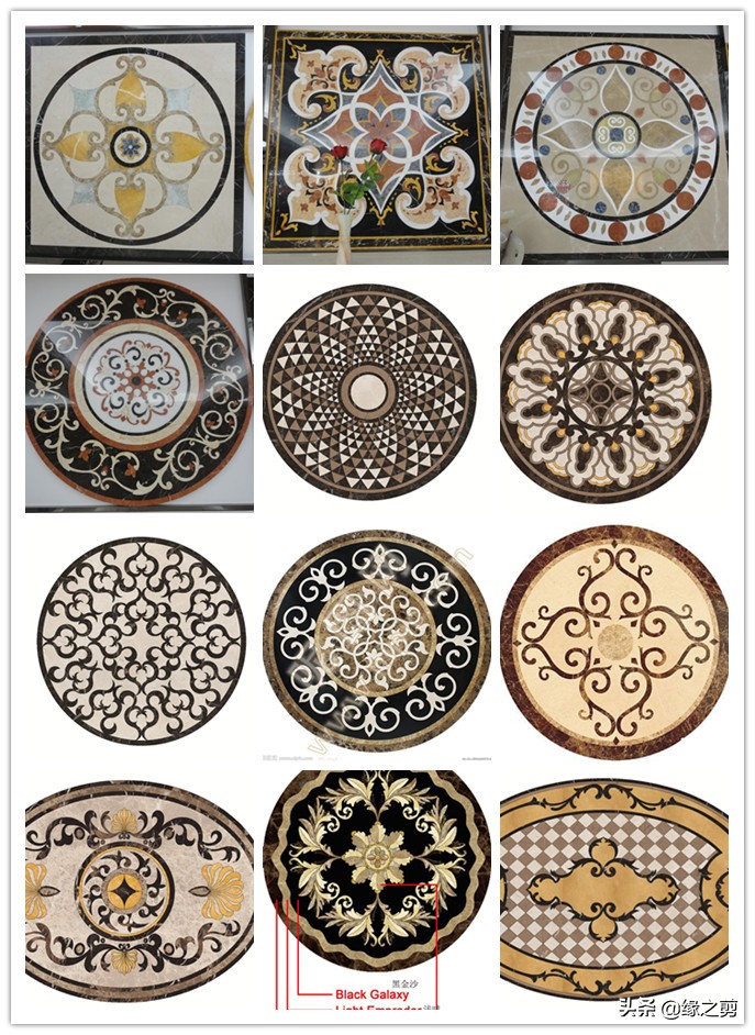 260平方水刀拼花客厅效果图,别墅水刀拼花