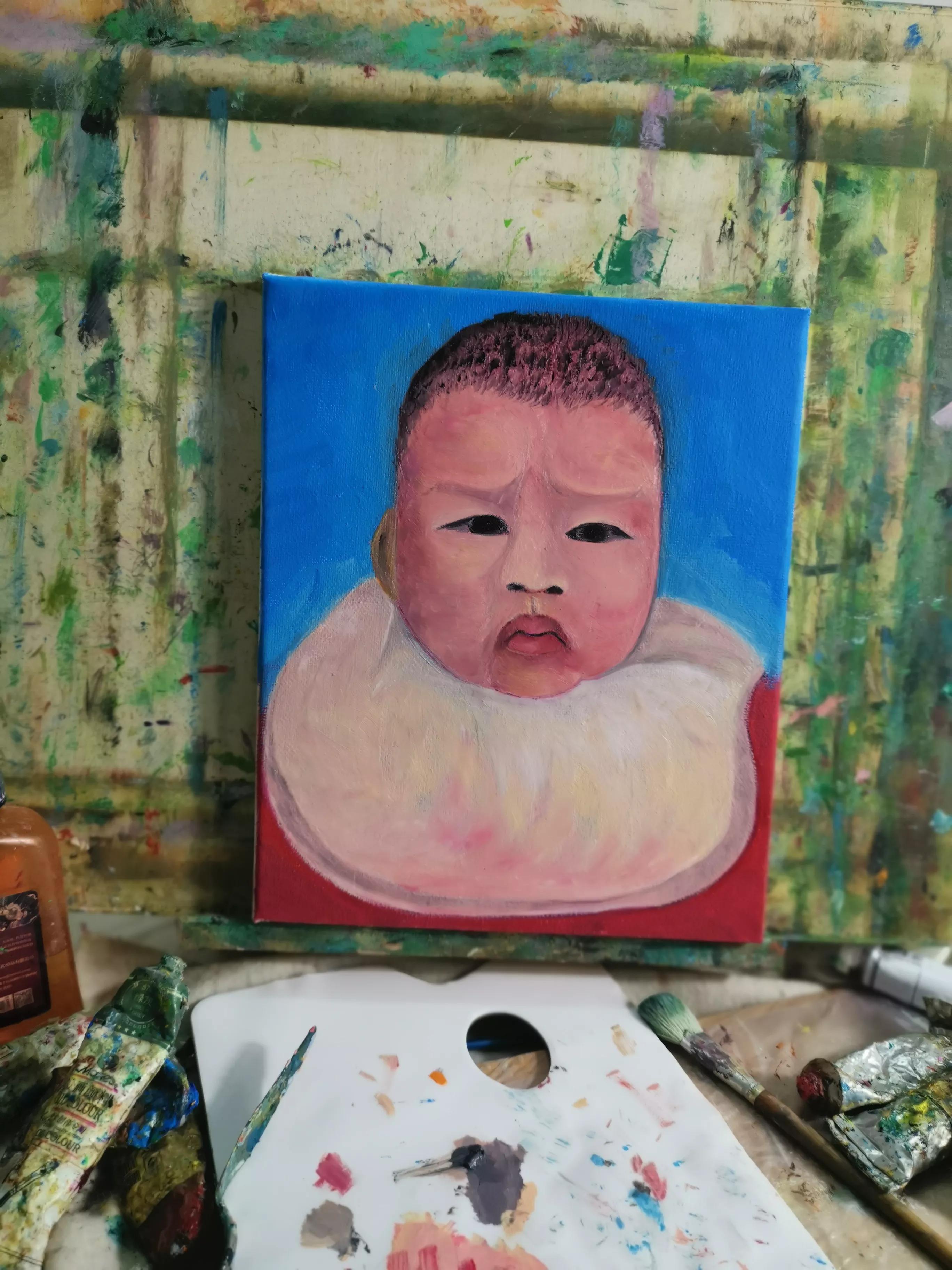 100天0基础学油画,小艾油画绘画