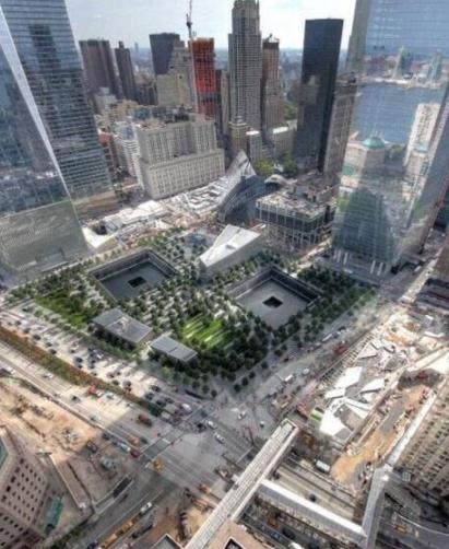 纽约911纪念广场设计,911遗址新建大楼