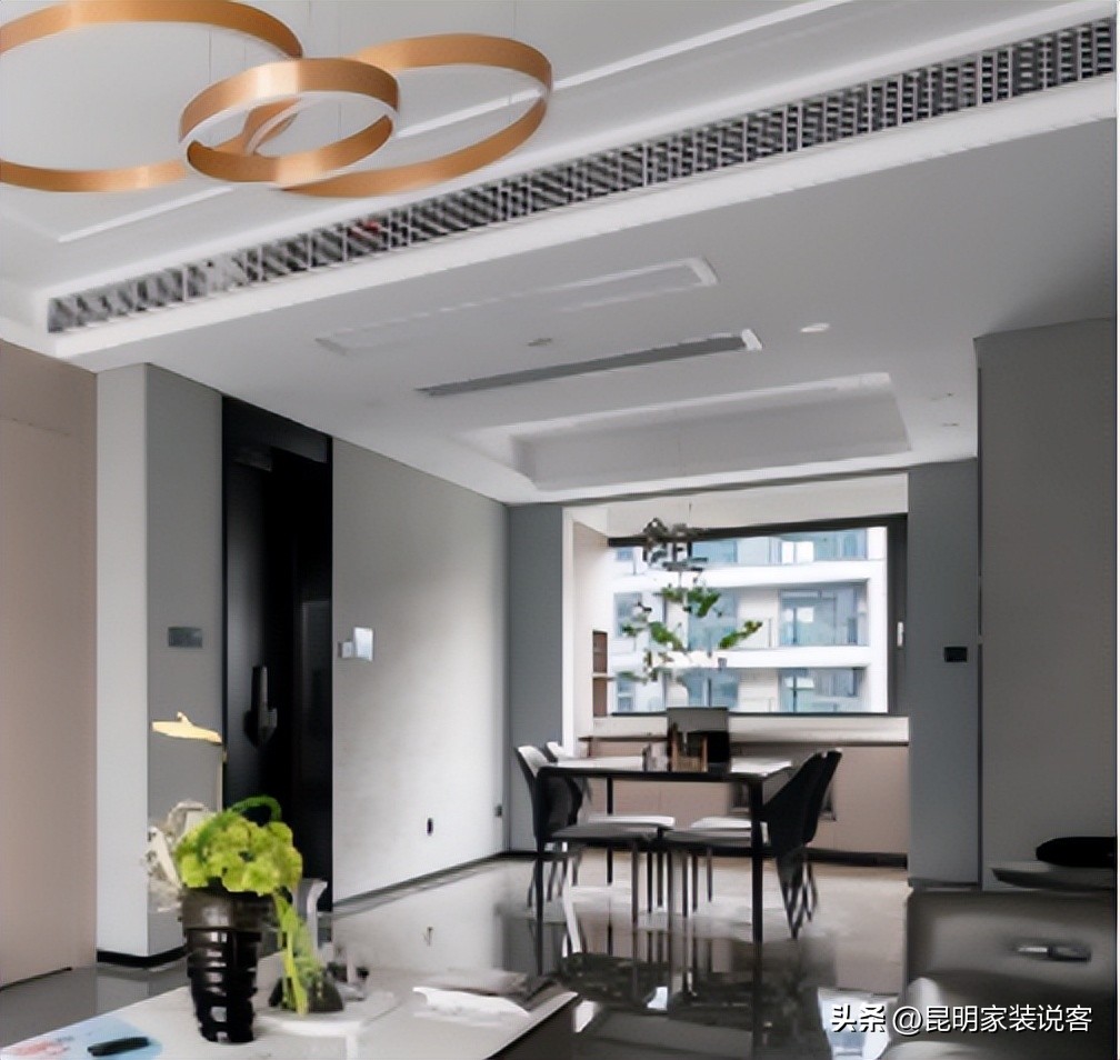 极简餐边柜电视墙一体效果图,入户柜餐边柜电视墙一体效果图