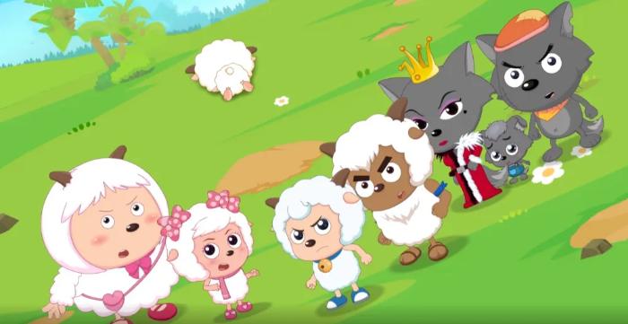 喜羊羊与灰太狼草原三剑客照片,灰太狼和红太狼年轻的样子