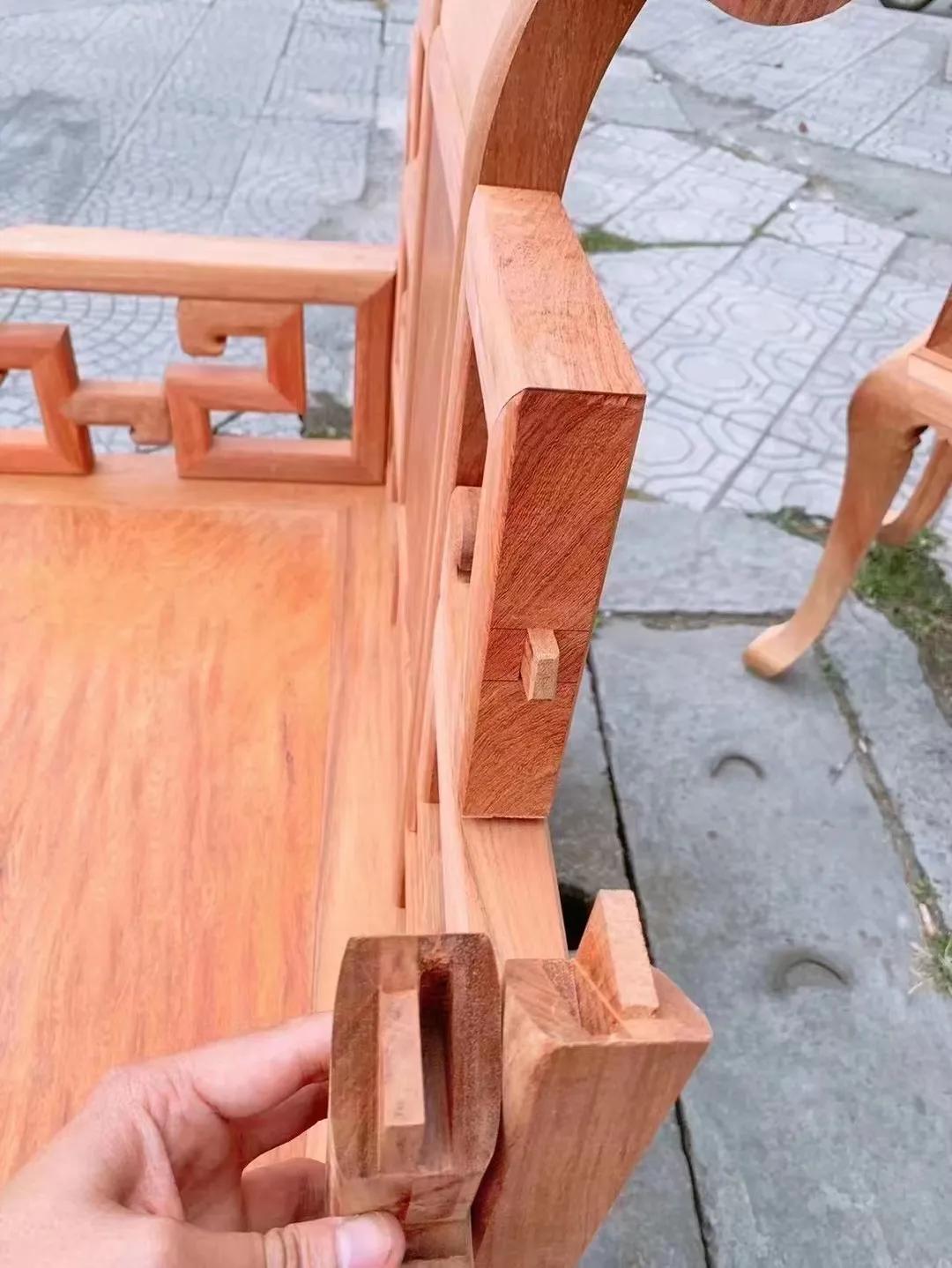 缅甸花梨大果紫檀宝座沙发组合,缅甸花梨大果紫檀千里江山图沙发