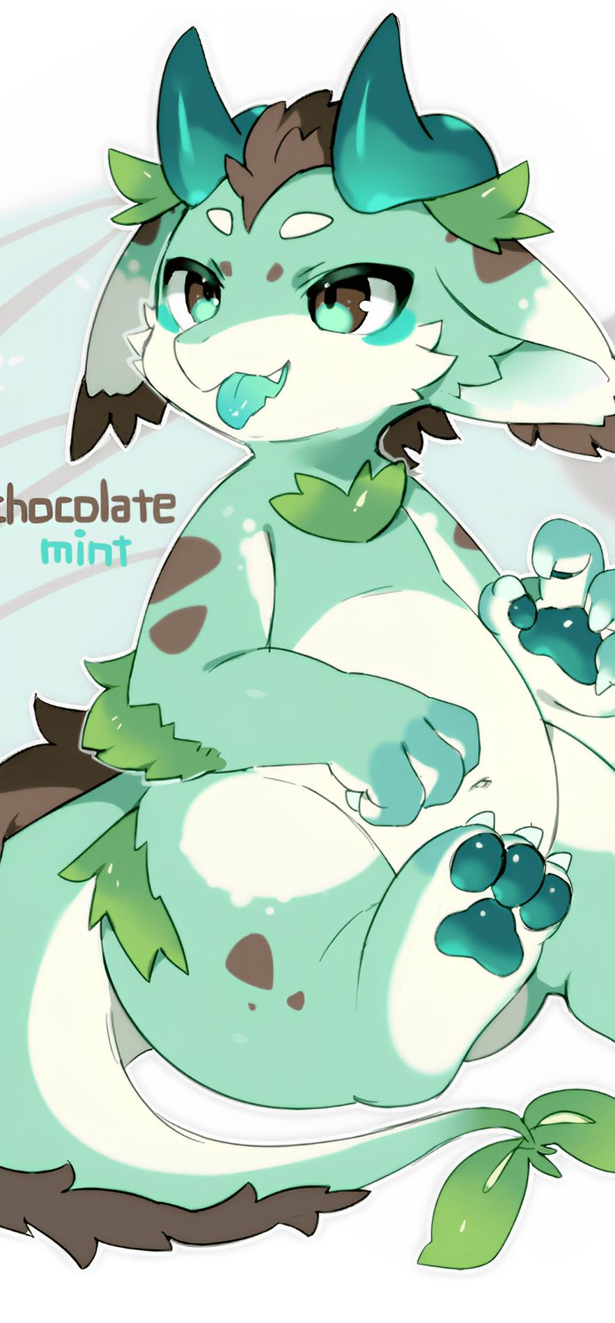 画薄荷味巧克力,手绘水彩巧克力