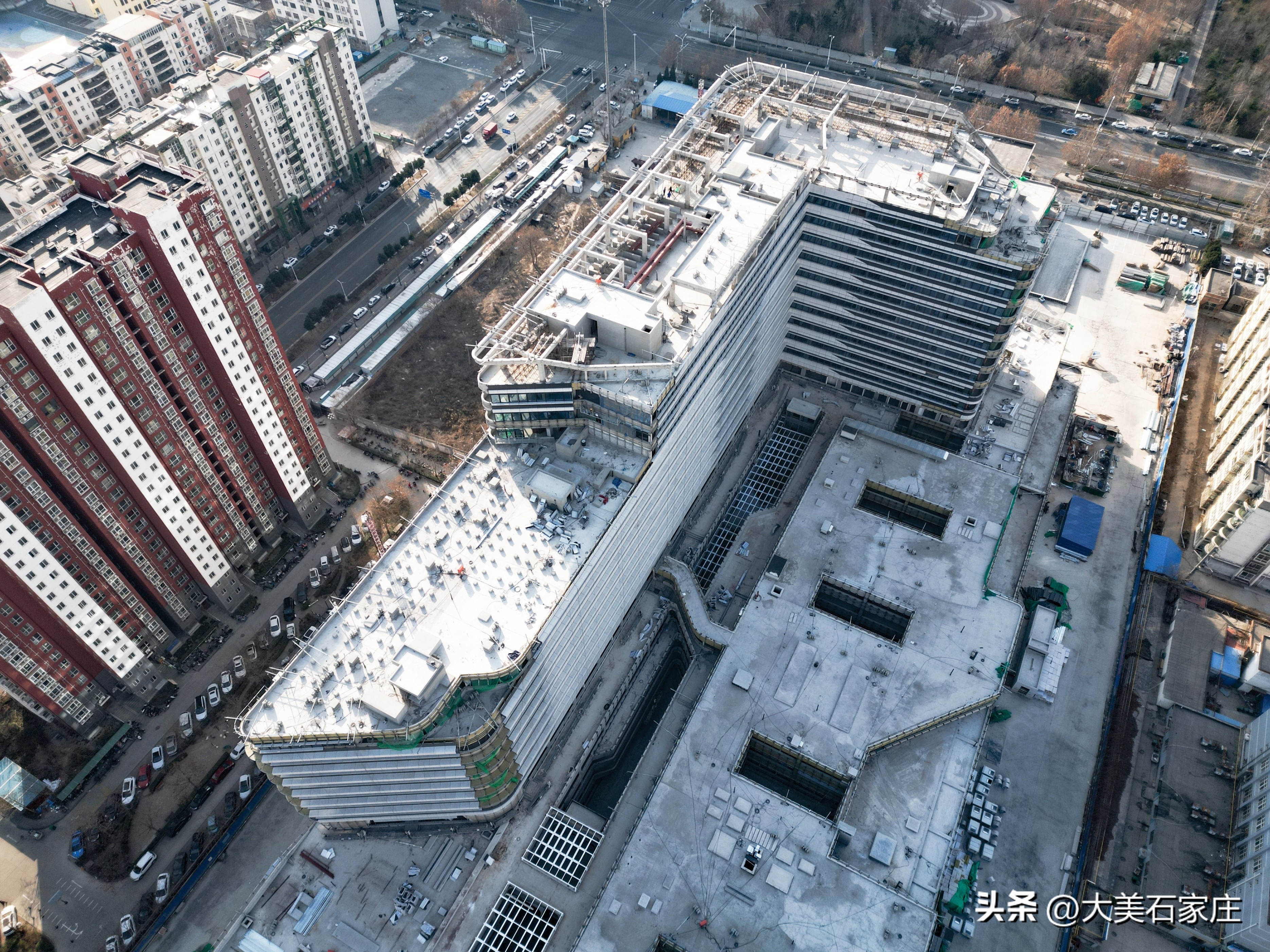 河北医科大学第四医院东院医疗综合楼项目航拍