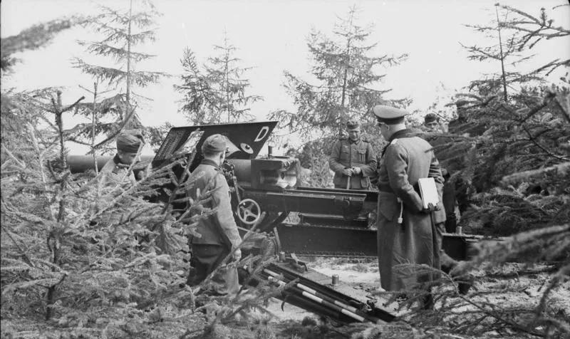 捷克105毫米加农炮,二战捷克vz18山炮