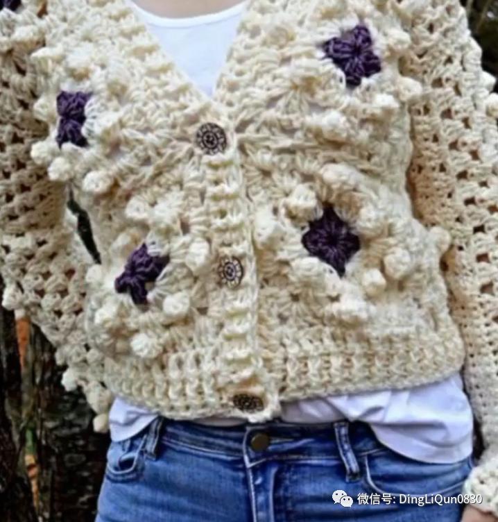 「针织作品」漂亮的祖母格图案夹克2022精品系列