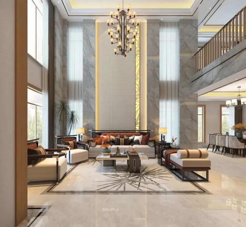 美式风格装修挑高客厅,客厅挑高5米怎么设计