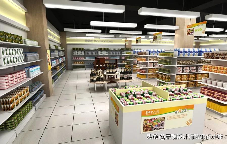 30平方超市商店摆设,超市设计效果图大全