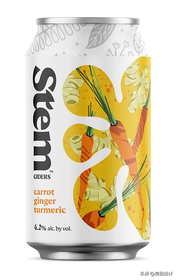 StemCiders苹果酒包装设计全面的品牌重新设计