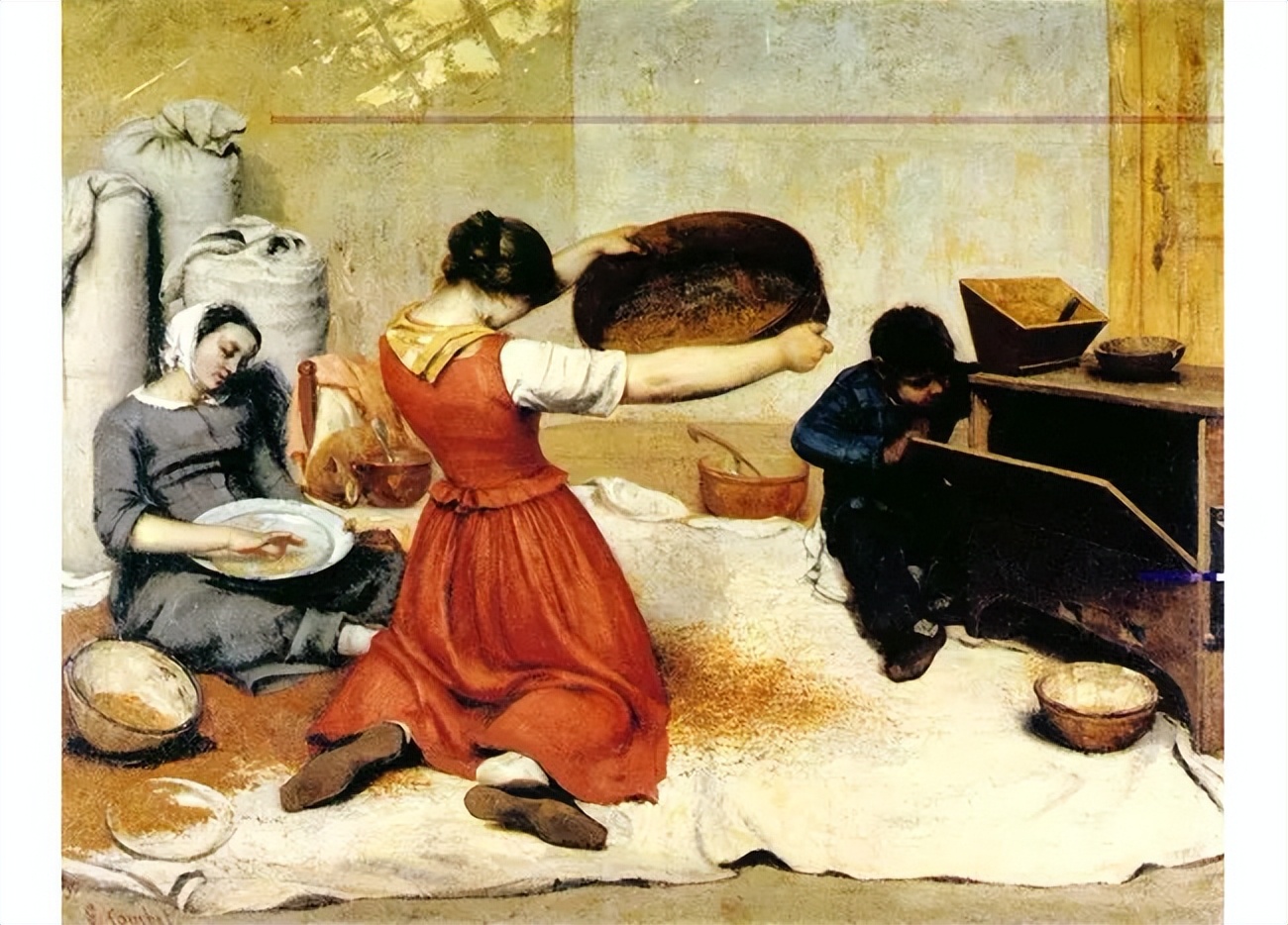 库尔贝油画维纳斯,库尔贝画的人物画