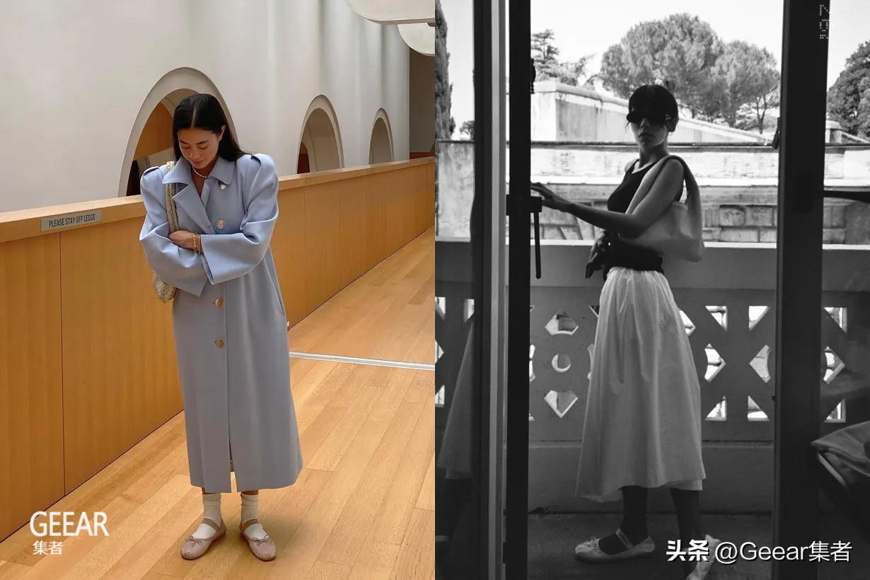 芭蕾鞋怎么穿,芭蕾舞鞋复古文艺风穿搭