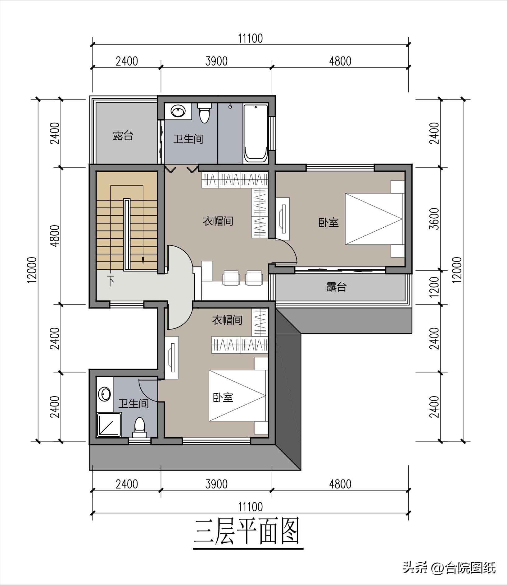 前庭后院现代风格自建房,2百平前庭后院自建房