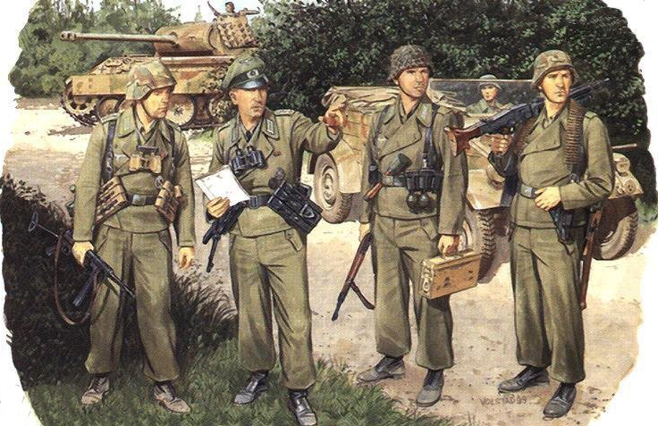 二战德军装甲部队彩绘,二战士兵的彩绘