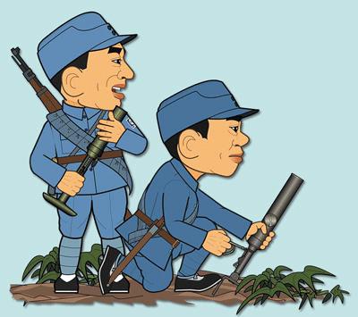 抗日战争日军掷弹筒多少mm,日军掷弹筒步兵炮