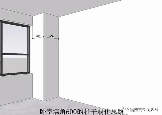 卧室里有一个大柱子怎么设计,墙角设计卧室图片