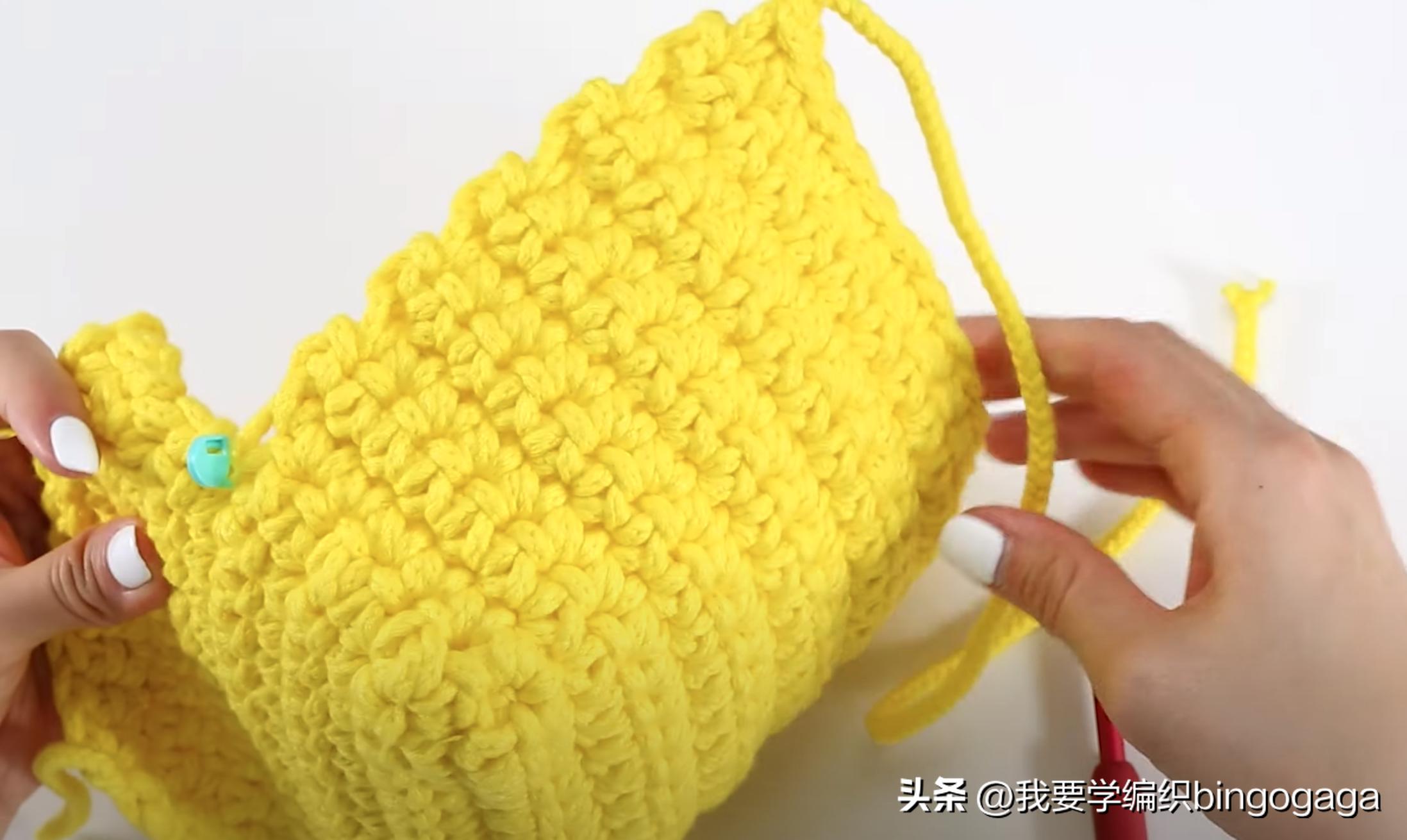 小单肩包教程简单又漂亮,学钩小包包的视频教程