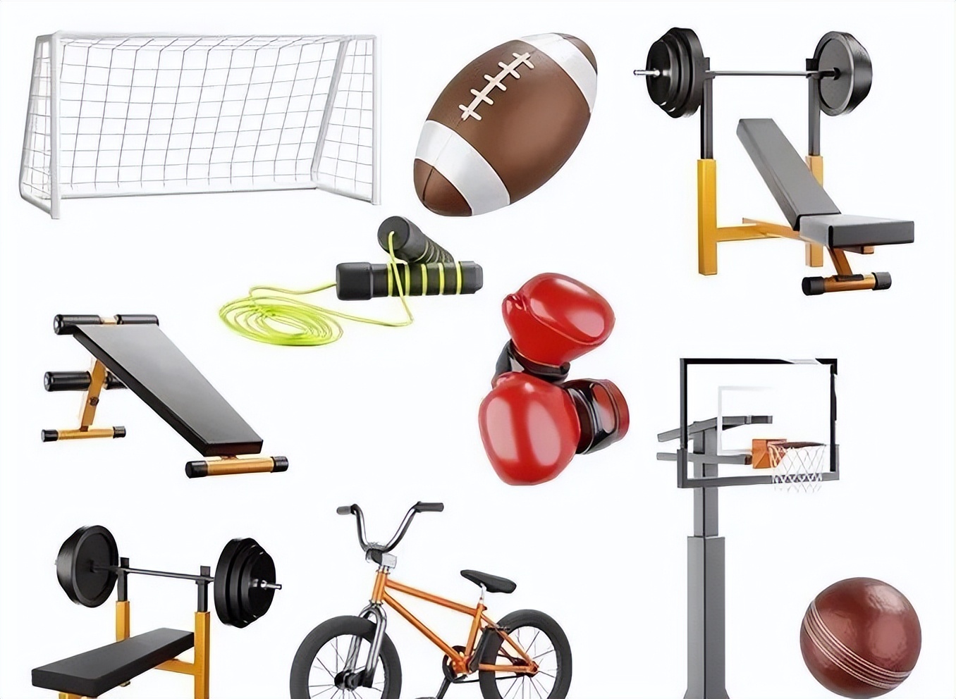 体育运动人物模型,体育器材3d模型