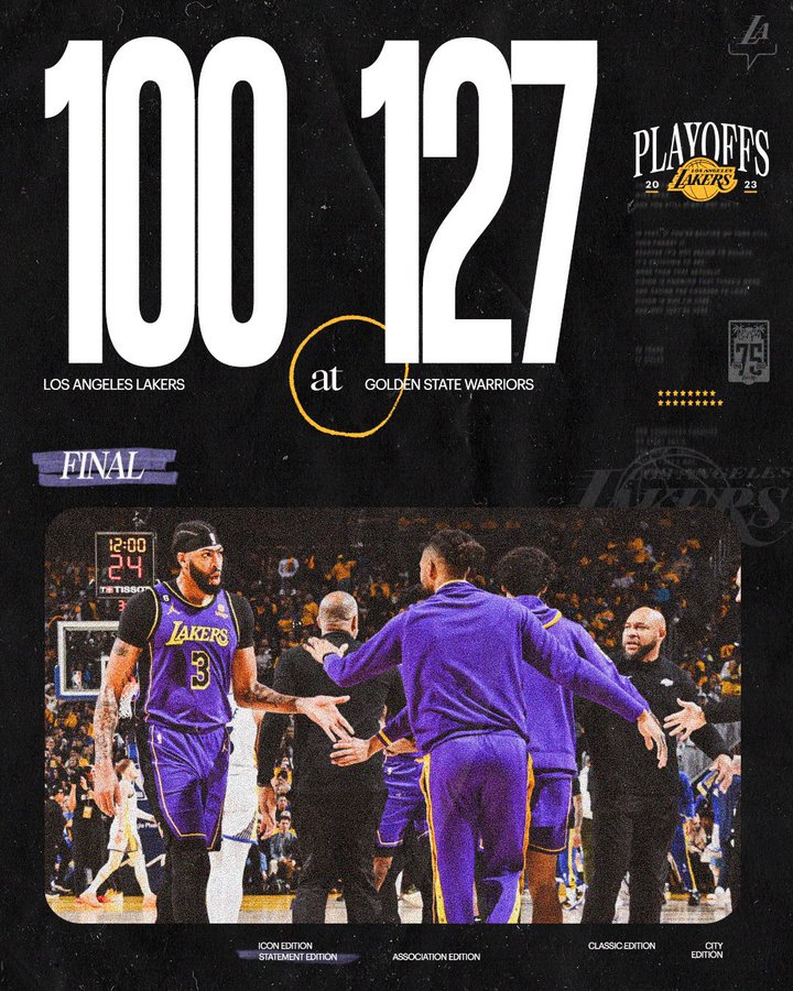 勇士127-100湖人视频集锦,湖人100-127不敌勇士