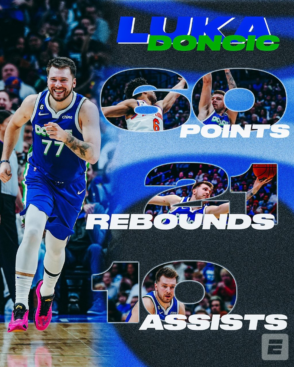 苍天啊，一个小胖子怎么能拿60分三双啊！