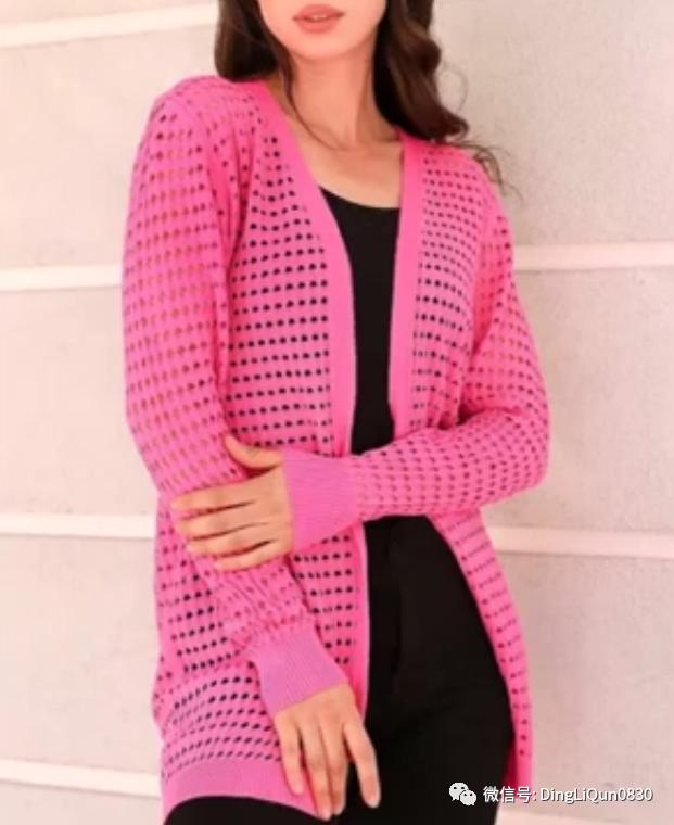 钩针短款开衫编织图解,钩针编织衣服成人开衫教程完整的