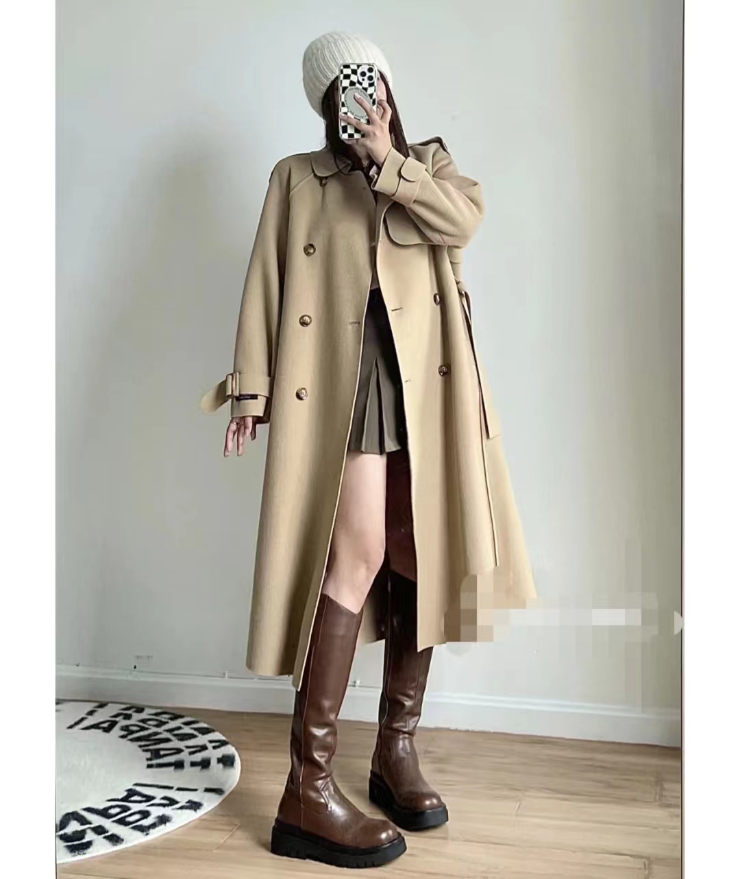 好穿又好搭时尚长筒宽靴,棕色长筒靴子女2022爆款洋气气质