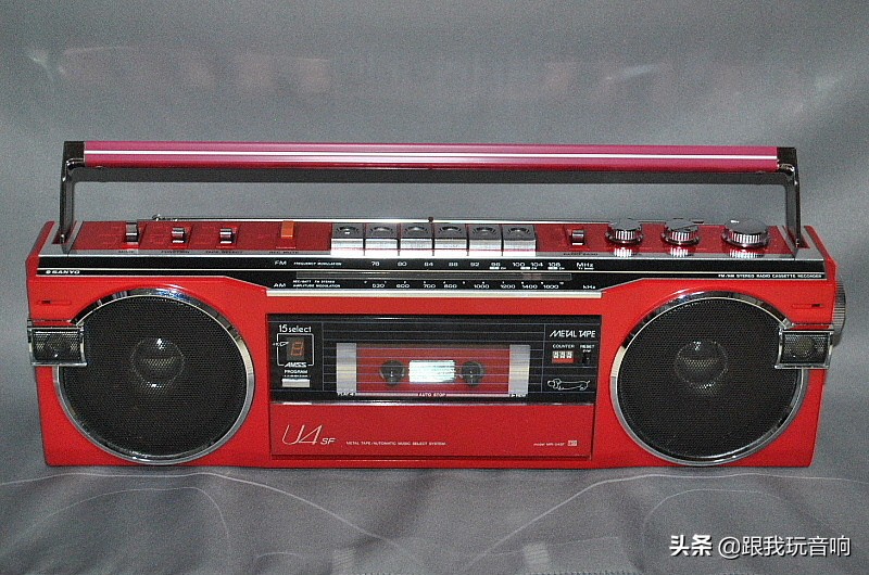 SANYOMR-U4SF红色便携式收录机盒式磁带*放播**器