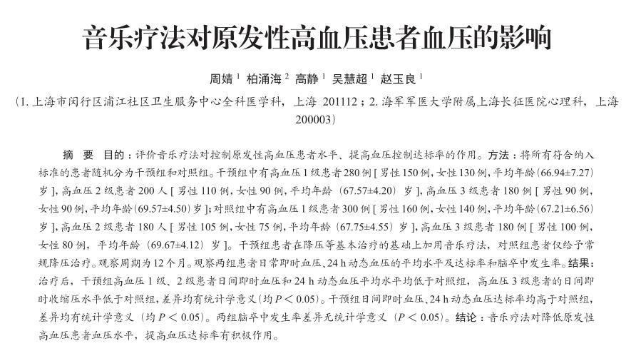 听什么音乐降血压效果最好,听音乐能缓解高血压吗