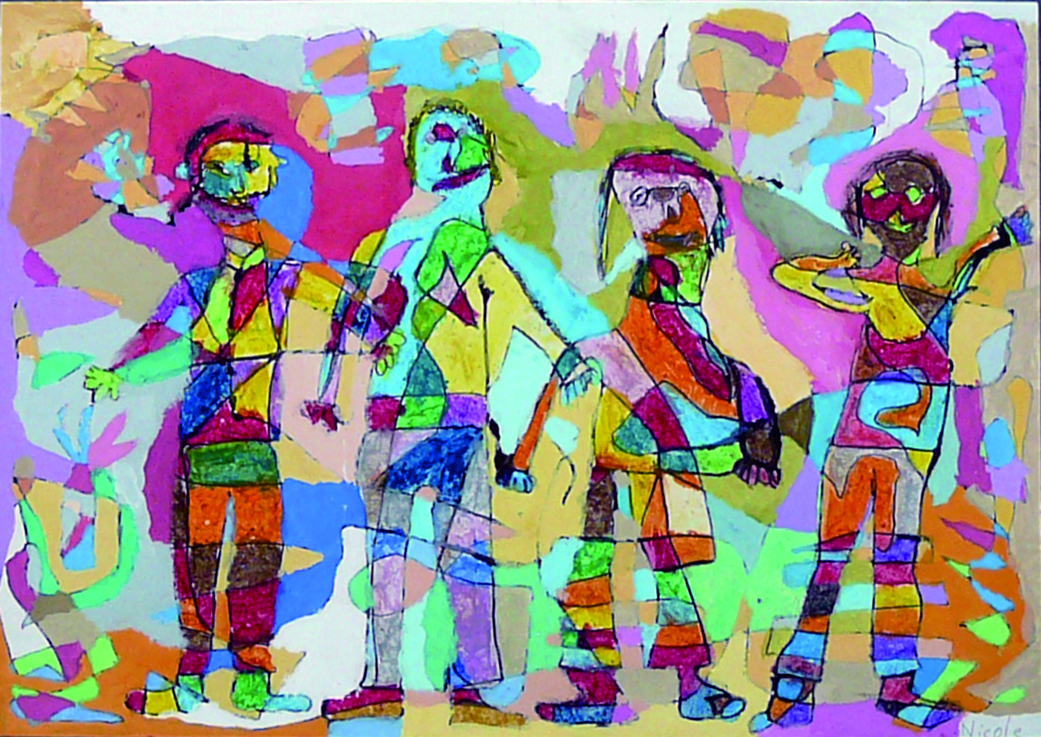 简单漂亮的儿童画作品欣赏,童心世界主题绘画作品