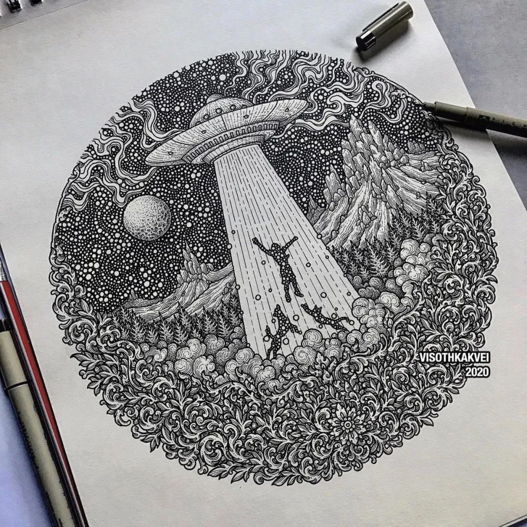 治愈强迫症的画,看了让人强迫症发作的画