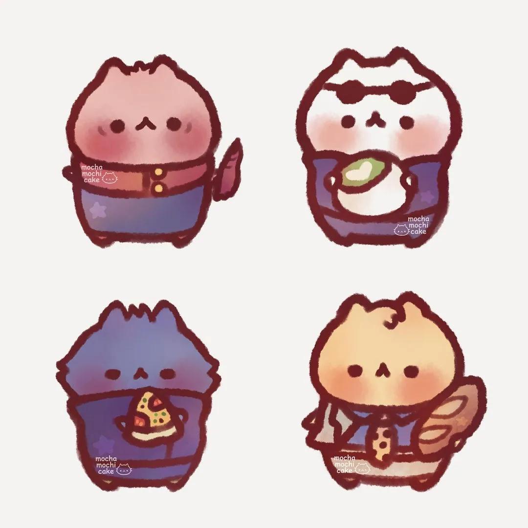 12星座简笔画很卡哇伊,简笔画开心卡哇伊表情