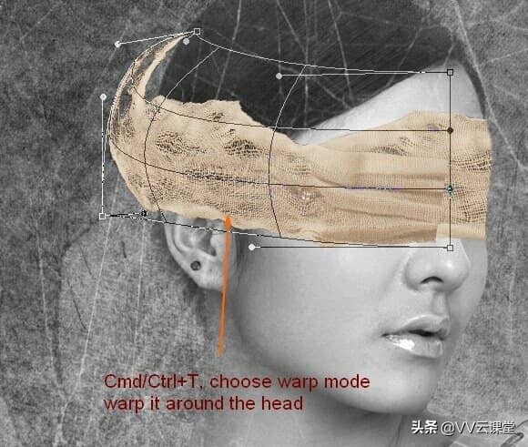 “痛苦”-创建这个怪异的抽象照片处理，百航之星vv云课堂教程