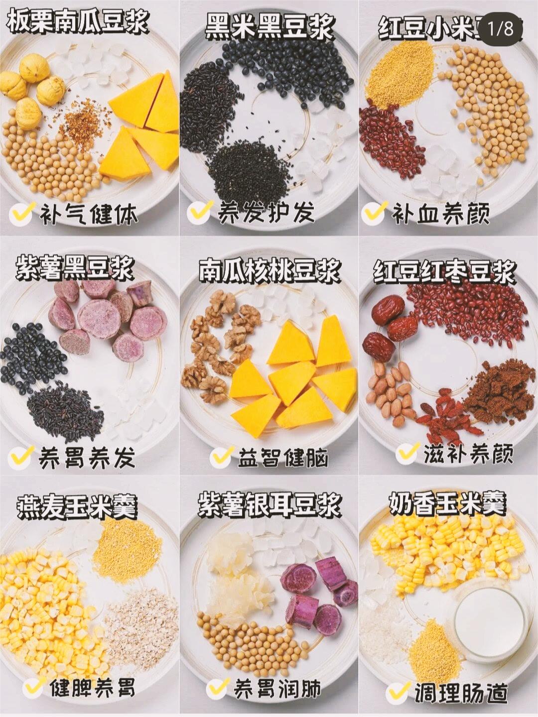 秋季养生豆浆合集,养生豆浆食谱大全