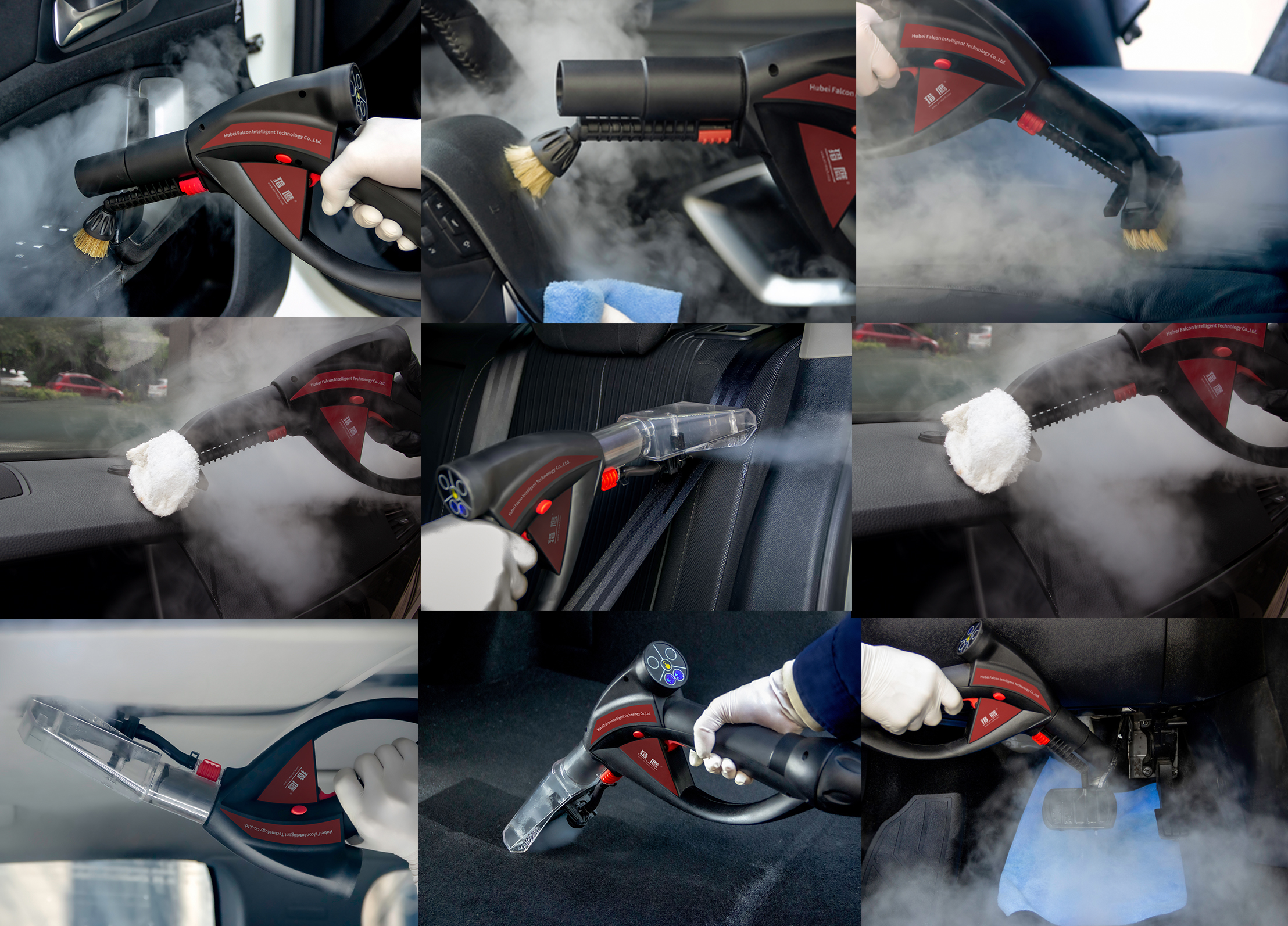 蒸汽清洗汽车内饰,不一样的洗车方式