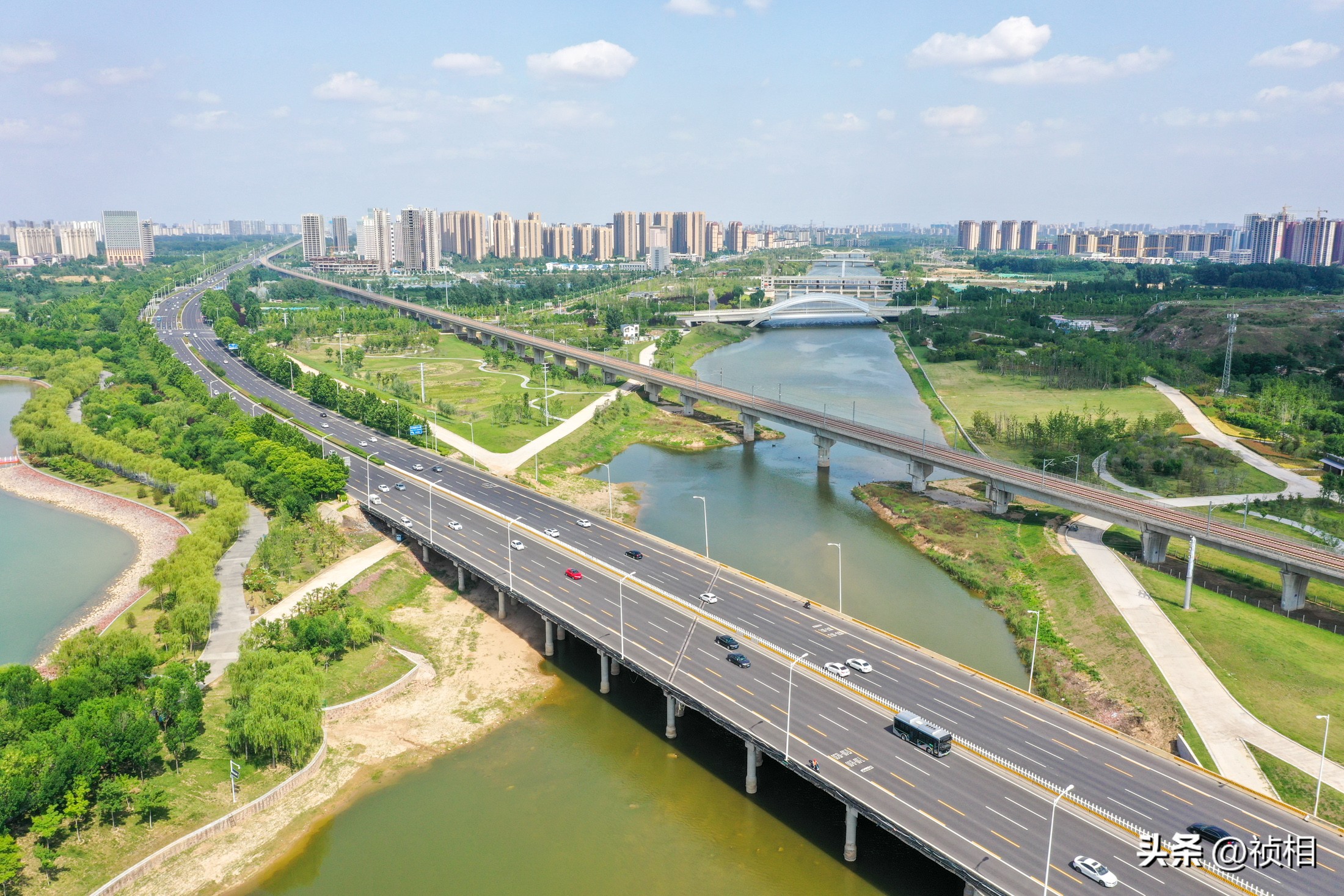 航拍郑州白沙新片区，省级产业集聚区，未来中原经济区核心之一