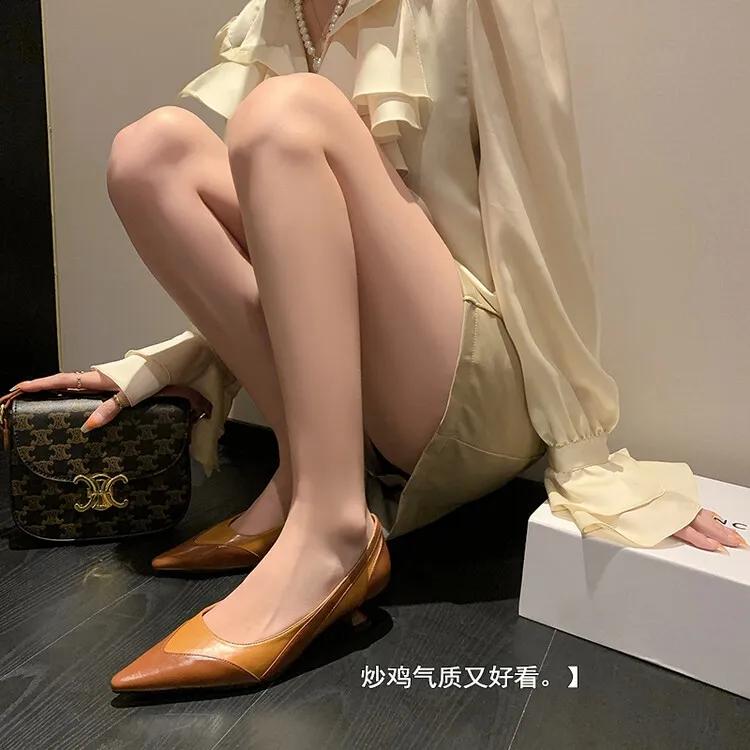 法式设计师款鞋,法式尖头单鞋设计师