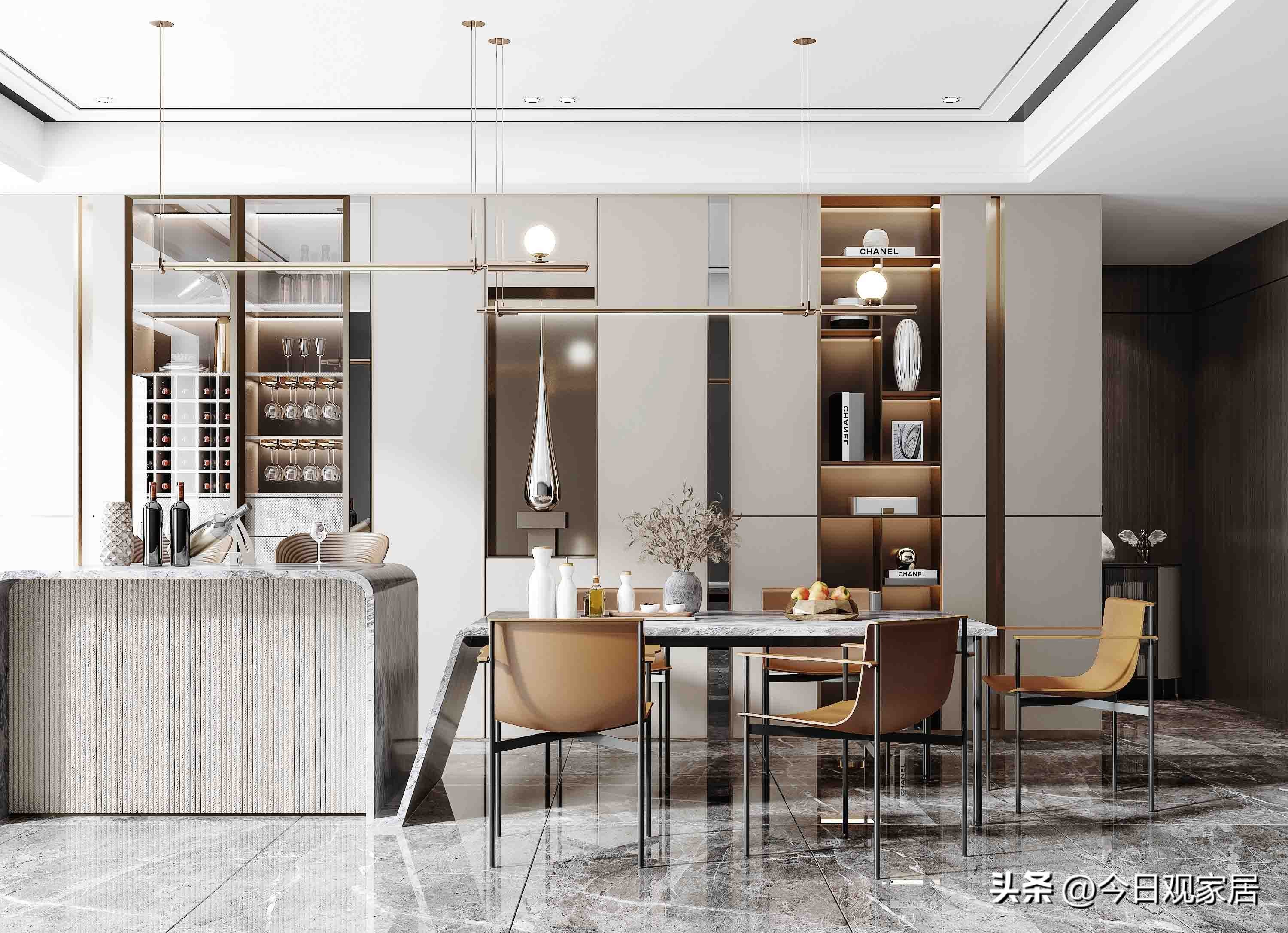 餐厅大圆桌桌面布置创意图片,特色餐厅设计风格大全