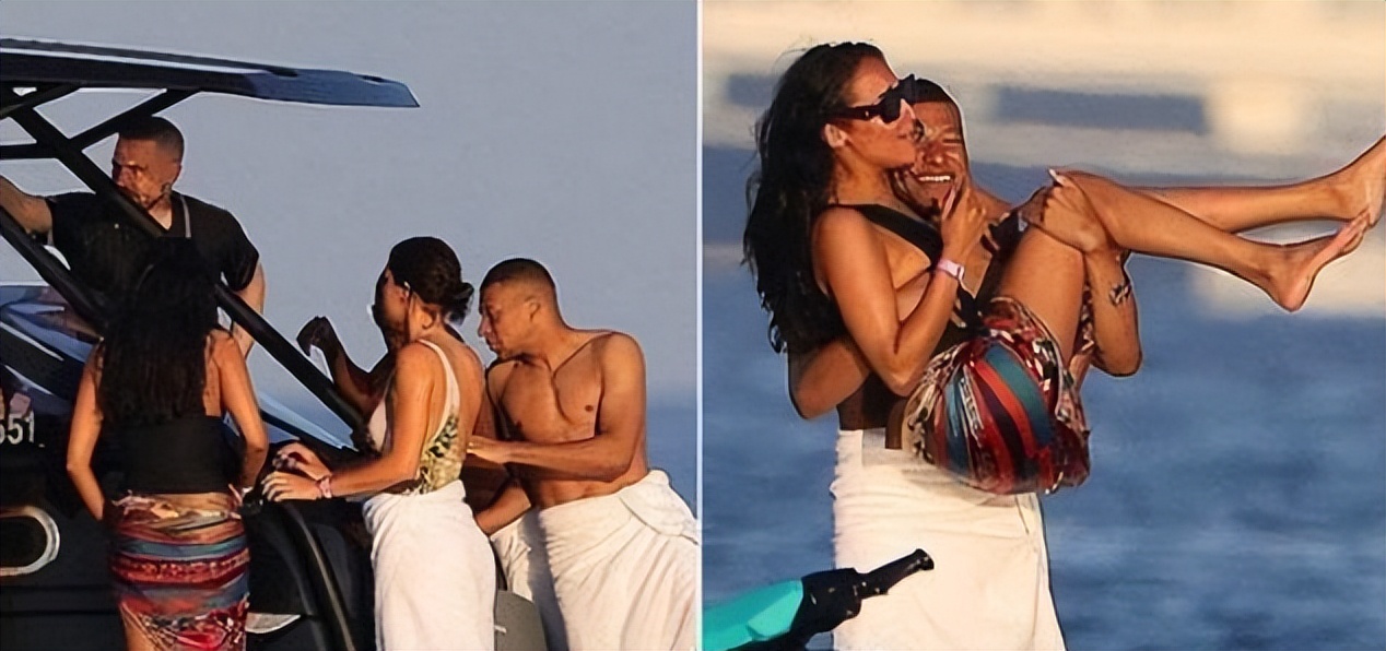 有钱变坏？姆巴佩和3美女游艇约会，公主抱比基尼美女