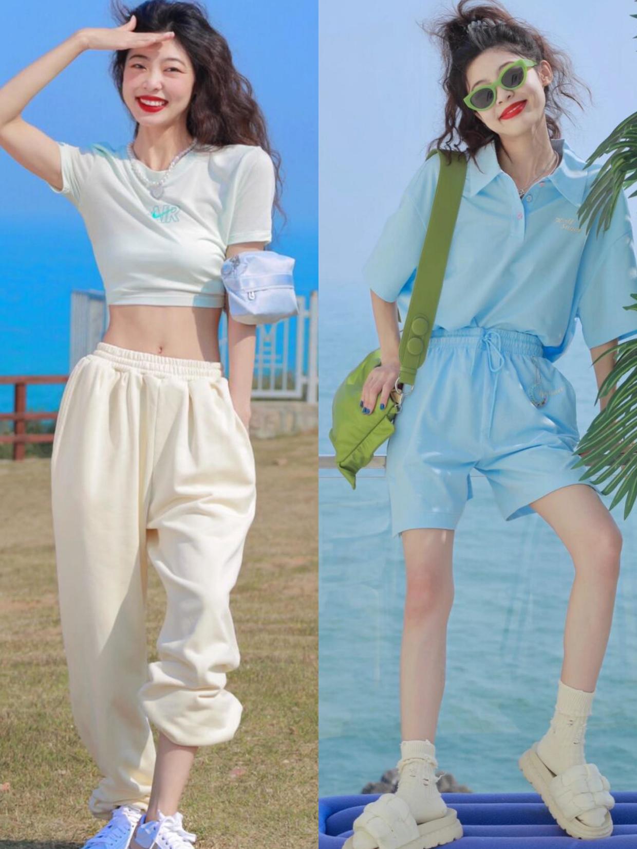 夏季穿衣高级感配色,夏季时尚短袖衣服好看