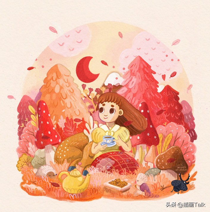 波兰插画师annarudak的所有画作,法国插画师插画作品