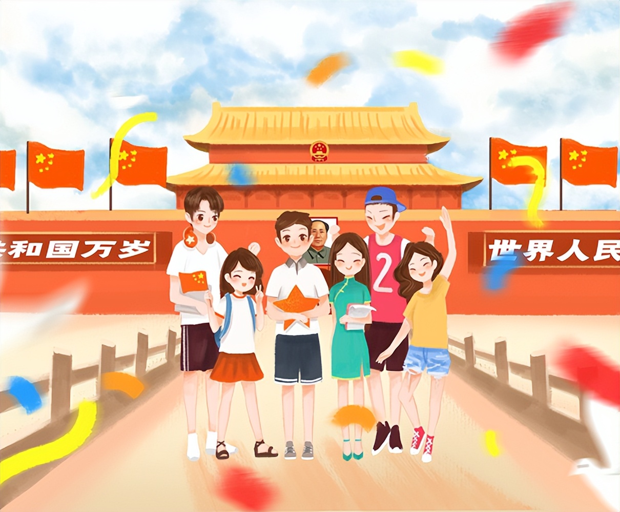 小学生国庆节绘画,国庆节绘画