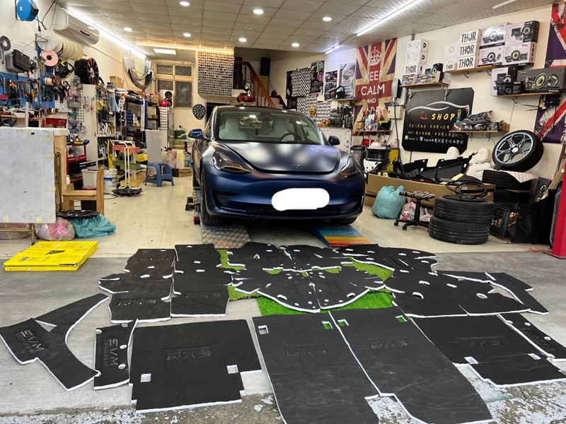 成都特斯拉model3隔音降噪,特斯拉model3全车隔音案例